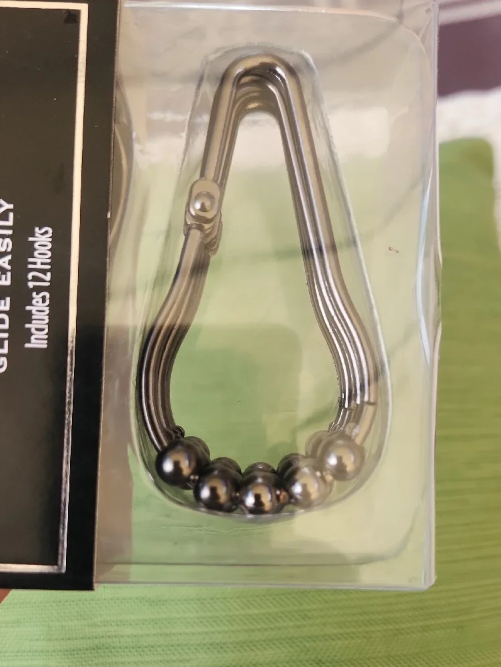 NIP Hotel Style No Rust Zinc Shower Hooks - Silver (12 Pack)